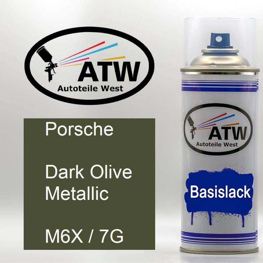 Porsche, Dark Olive Metallic, M6X / 7G: 400ml Sprühdose, von ATW Autoteile West.